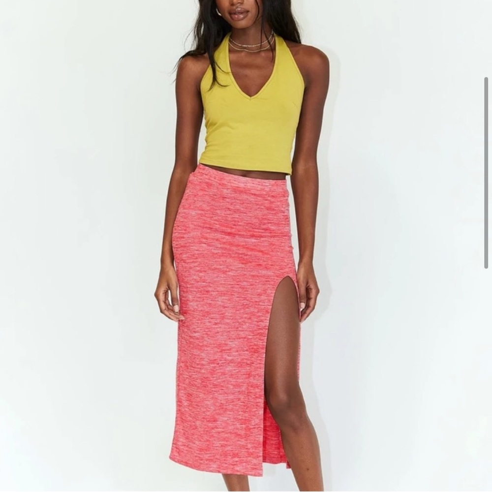 Princess Polly Galactic Midi Skirt Red